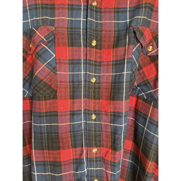 Sports Afield Blue Red Plaid Thermal Lined Flannel Shirt Shacket Men’s XL - Picture 4 of 8